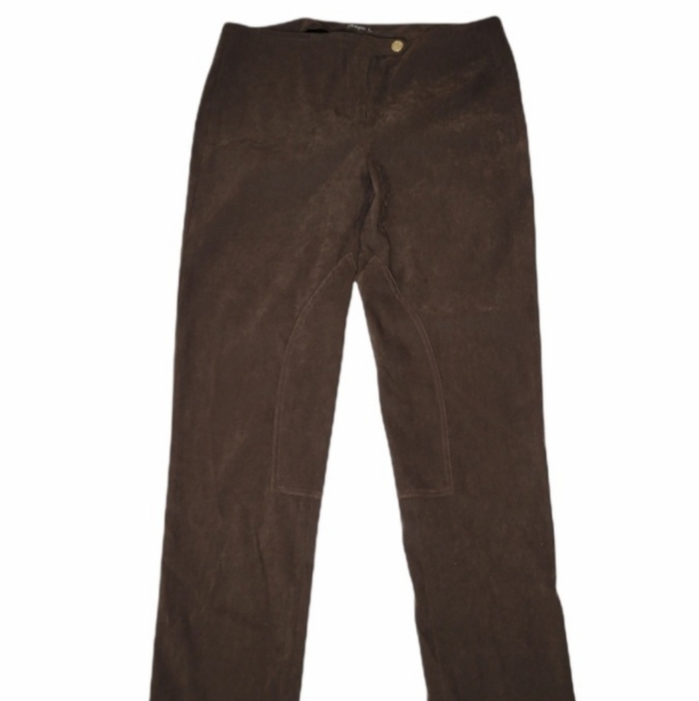 J McLaughlin Equestrian Collection Brown Microsuede Pants Size 8